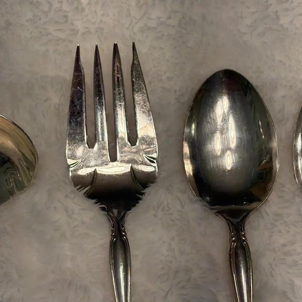 International Silverplate Interlude Servware Set 5 Serving Utensils Spoon Fork